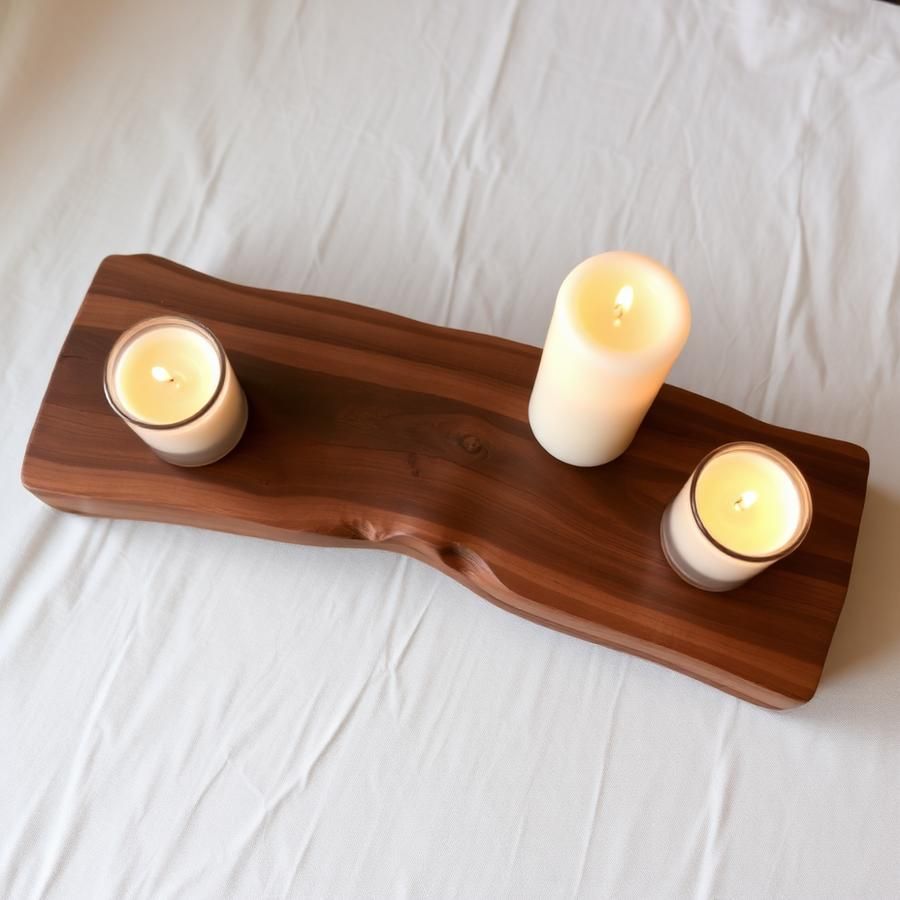 Live-Edge Candle Trio